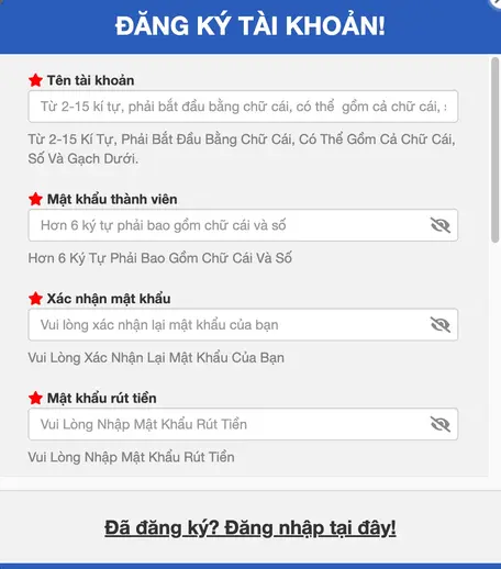 Hướng Dẫn Đăng Ký Tài Khoản VN66 Nhanh Chóng Để tham gia hệ thống VN66 online, người chơi chỉ cần thực hiện vài bước đơn giản. Quá trình đăng ký được bảo mật tuyệt đối và chỉ mất chưa đầy một phút để hoàn tất. Dưới đây là hướng dẫn chi tiết giúp bạn tạo tài khoản thành công và bắt đầu trải nghiệm ngay.